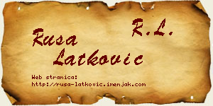 Rusa Latković vizit kartica